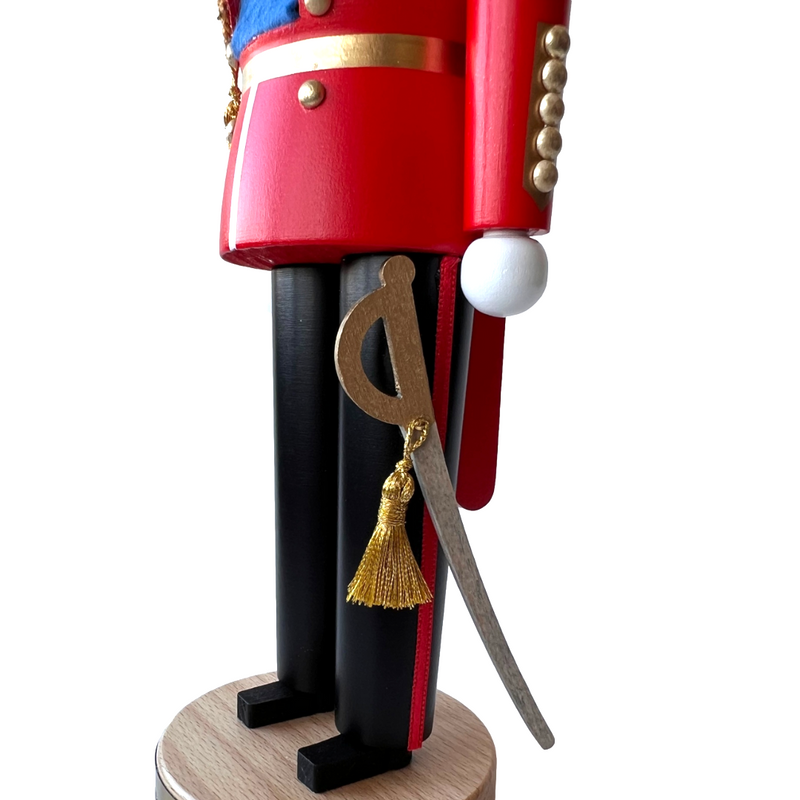 Handcrafted Richard Glässer German nutcracker depicting King Charles III, made in Seiffen, Germany.