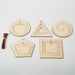Gingerbread World Spira Wooden Christmas Tree Accessories - Wood Geo Shaped Ornaments