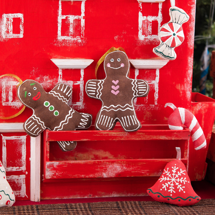 Gingerbread World Ukrainian Handmade Christmas Ornaments - Gingerbread Man Cookie ornaments