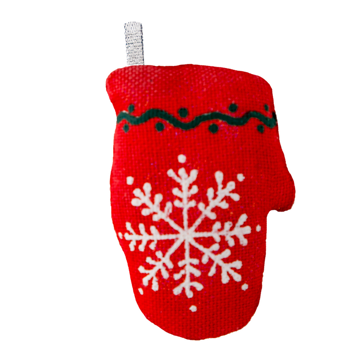 Gingerbread World Ukrainian Handmade Christmas Ornaments - Vanilla Scented Textile Ornament Mitten