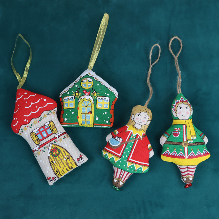 Gingerbread World Ukrainian Handmade Christmas Ornaments - Wonder Forest Collection