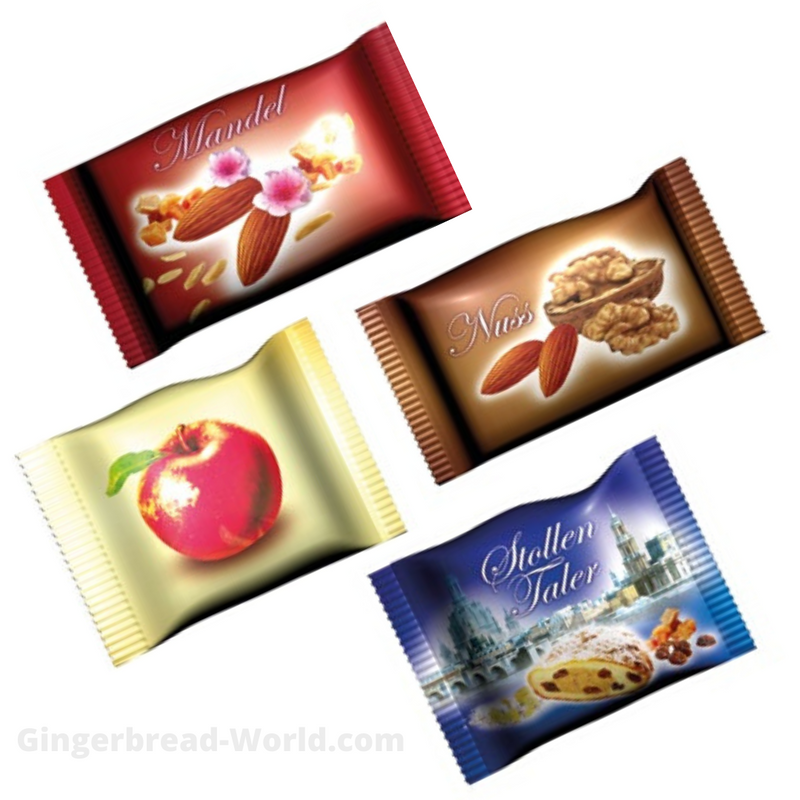 Schlünder Dresdner Stollen Advent Calendar with 24 authentic German Stollen treats and Dresden Striezelmarkt illustration | Gingerbread World European Christmas