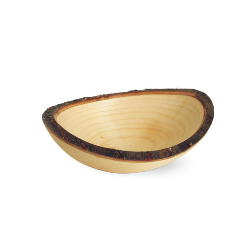 Gingerbread World Waldfabrik Turned Wood Bowls with Live Bark Edge 54361