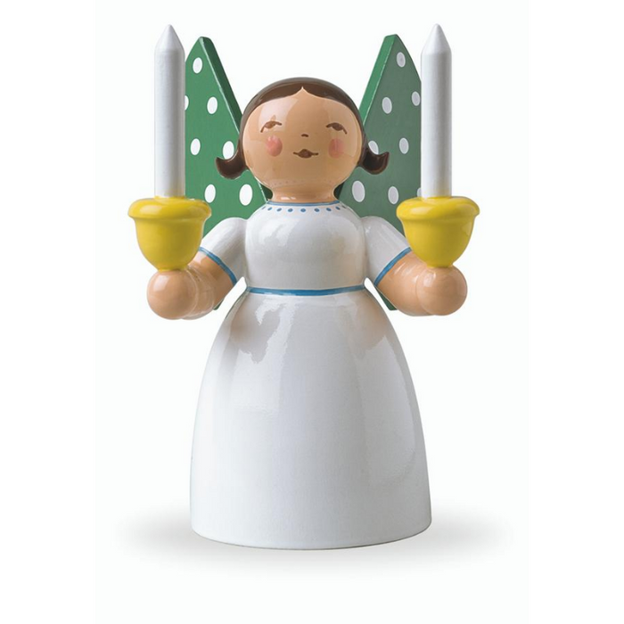 Gingerbread World Wendt and Kuehn Canada - Angel Holding Candles White WK528-2
