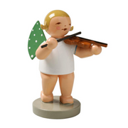 Wendt & Kühn Grünhainichen Angel with Violin handcrafted wooden angel figurine made in Germany 650/2