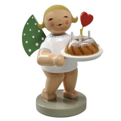 Gingerbread World Wendt and Kuehn Canada - Angel with Cake and Heart WK650-154