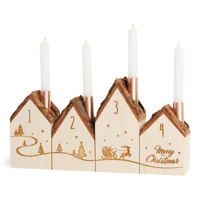 Waldfabrik Advent Candle Cottages, Set of 4 from Gingerbread World Canada