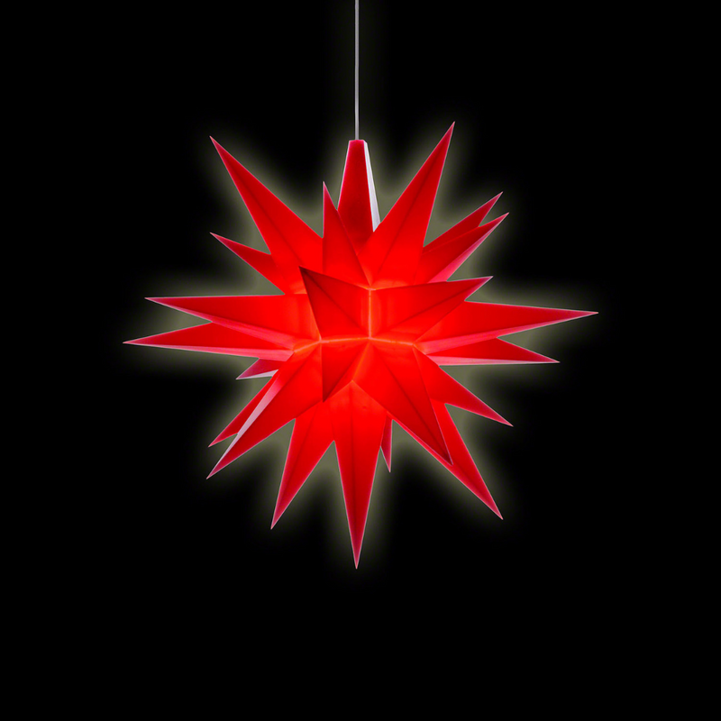 Gingerbread World Herrnhuter Stars Canada - 13 cm Plastic Star Red - Lit
