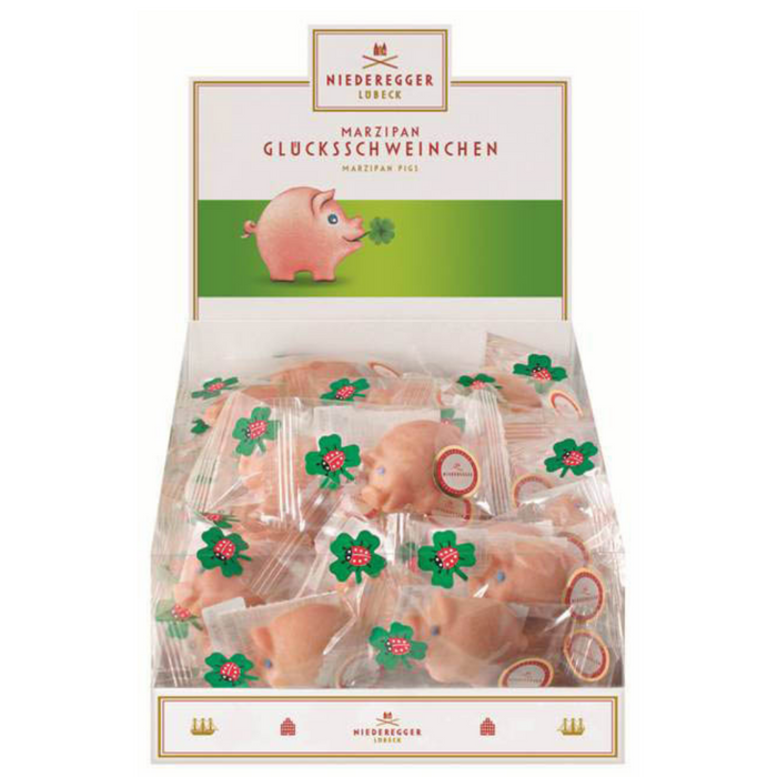 Gingerbread World Niederegger Marzipan Pig in Display Box