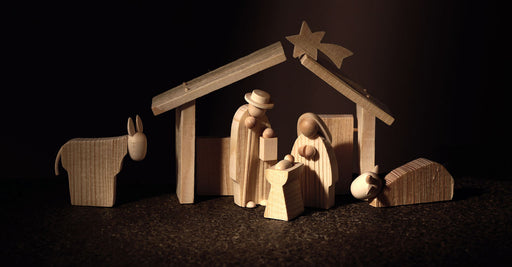 Gingerbread World Christkindlmarkt-online - Günter Reichel Natural Wood Nativity Scene - Three Kings or Three Wisemen
