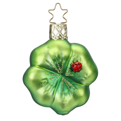 Inge-Glas Canada - Glass Christmas Ornaments - Clover Luck Four Leaf Clover Ornament