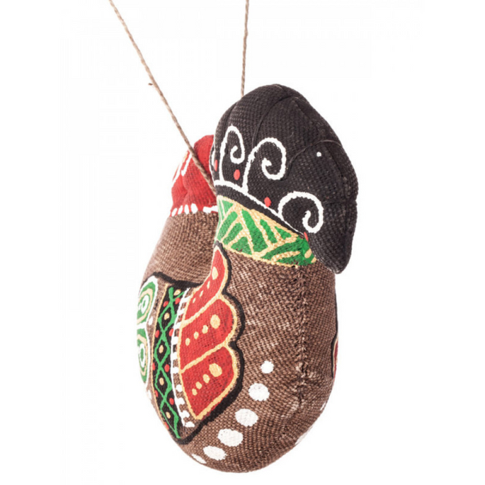 Koza Dereza Ukrainian Easter Bunny Ornament - Ukrainian Folk Art Rooster hanging ornament