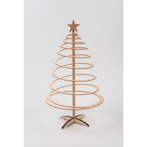 Gingerbread World German Christmas Market - Spira Wooden Christmas Tree - Mini with Star Topper
