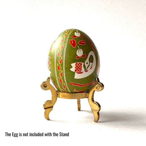 European Ware Haus Fazer by Gingerbread World - Brass Easter Egg Display Stand for fancy Easter Eggs like the Ukrainian Pysanka painted eggs