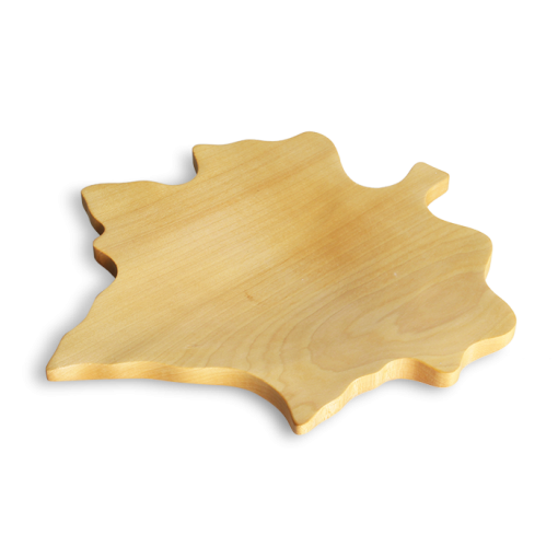 Waldfabrik Maple Leaf shaped wooden platter W5144