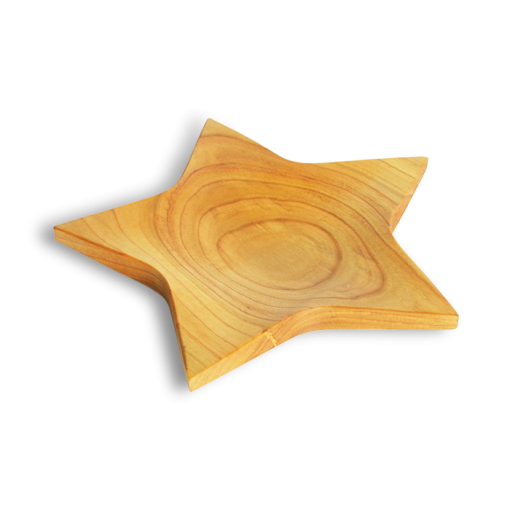 Waldfabrik Star shaped wooden platter W5143