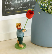Gingerbread World Wendt Kuehn Blumenkinder - Boy with Tulip 5248-23