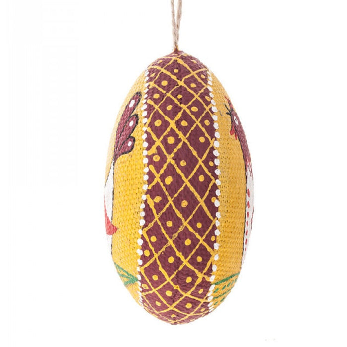 Koza Dereza Ukrainian Folk Art Textile Easter Egg