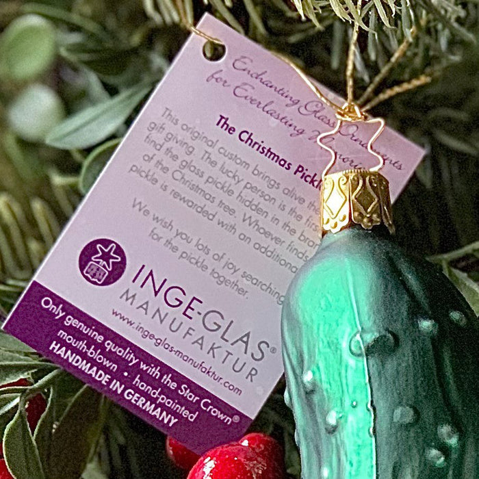 Inge-Glas Canada - Glass Christmas Ornaments -German Christmas Pickle Ornament