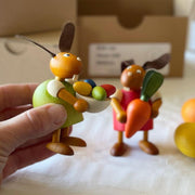Gingerbread World Drechslerei Martin Wooden Easter Bunny Figure with Easter Nest