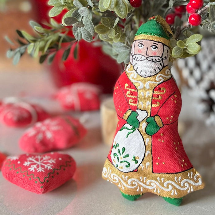 Gingerbread World Ukrainian Handmade Christmas Ornaments - Vanilla Scented Textile Ornaments