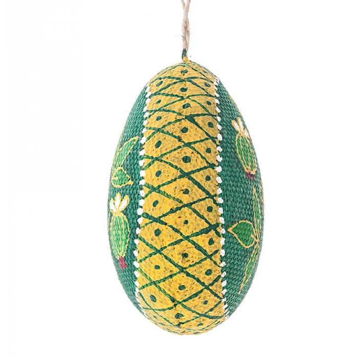 Koza Dereza Ukrainian Folk Art Textile Easter Egg