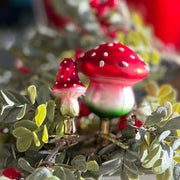 European Ware Haus Gingerbread World Glass Christmas Ornament – Inge-Glas Mini Tall Hat Toadstool