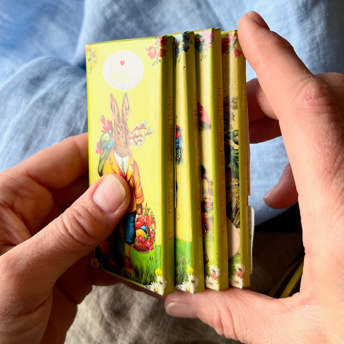 Confiserie Heidel "Nostalgia" Easter Chocolate Mini Bars, Set of 4