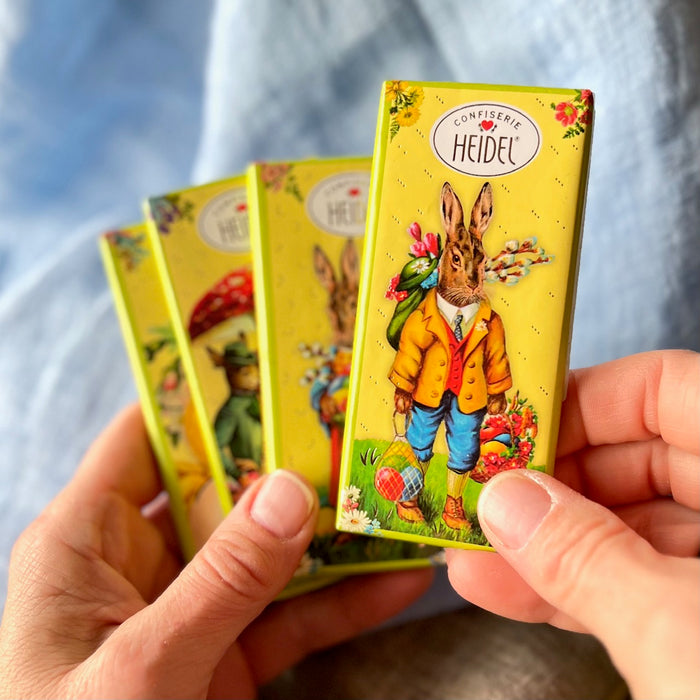 Confiserie Heidel "Nostalgia" Easter Chocolate Mini Bars, Set of 4